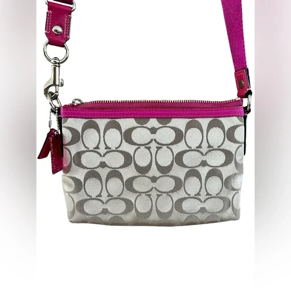 Hostess Pick Coach Signature Crossbody Bag - Pink and Brown - Picture 2 of 9